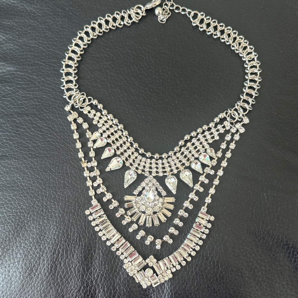 Elegant Silver Statement Necklace
